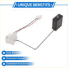 Fuel tank sending unit for toyota highlander with black rectangular body metal sensing arm and white connector with red black wires