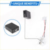 Black rectangular fuel tank sending unit with metallic rod and wiring for Toyota Highlander 2004-2013 back side view