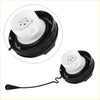 Black and white gas cap fuel tank cover with pull cord for toyota 4runner 2003-2009 shown from the back side