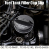 Black plastic gas engine oil filler cap plug cover with textured surface and embossed safety text for toyota previa