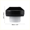 Black plastic gas engine oil filler cap plug cover with white threaded base for toyota previa 1994-1997 measuring 57mm by 69mm