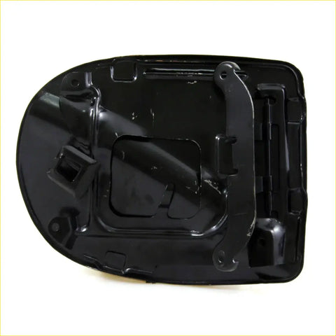 Black plastic gas fuel cover lid for nissan frontier navara king cab 2004-2014 with molded contours and mounts
