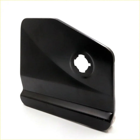 Black plastic rearview mirror mounting bracket with hexagonal hole for gas fuel door cover nissan king cab pathfinder back side
