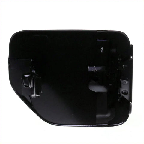 Black plastic fuel tank cap with matte finish and latch for gas fuel filler door cover on Isuzu D-Max Rodeo GMC Canyon Chevrolet