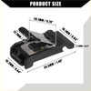 Black plastic and metal gas tank door cover spring clip for Toyota 4Runner 2004-2009 shown from back side