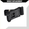 Black plastic gas tank door cover spring clip with metallic hinge for toyota 4runner 2004-2009 back side view