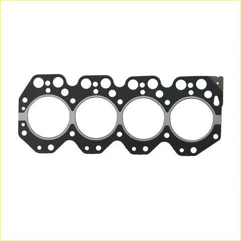 Black engine head gasket with four circular openings and silver metallic inner ring for toyota dyna 200 3661cc
