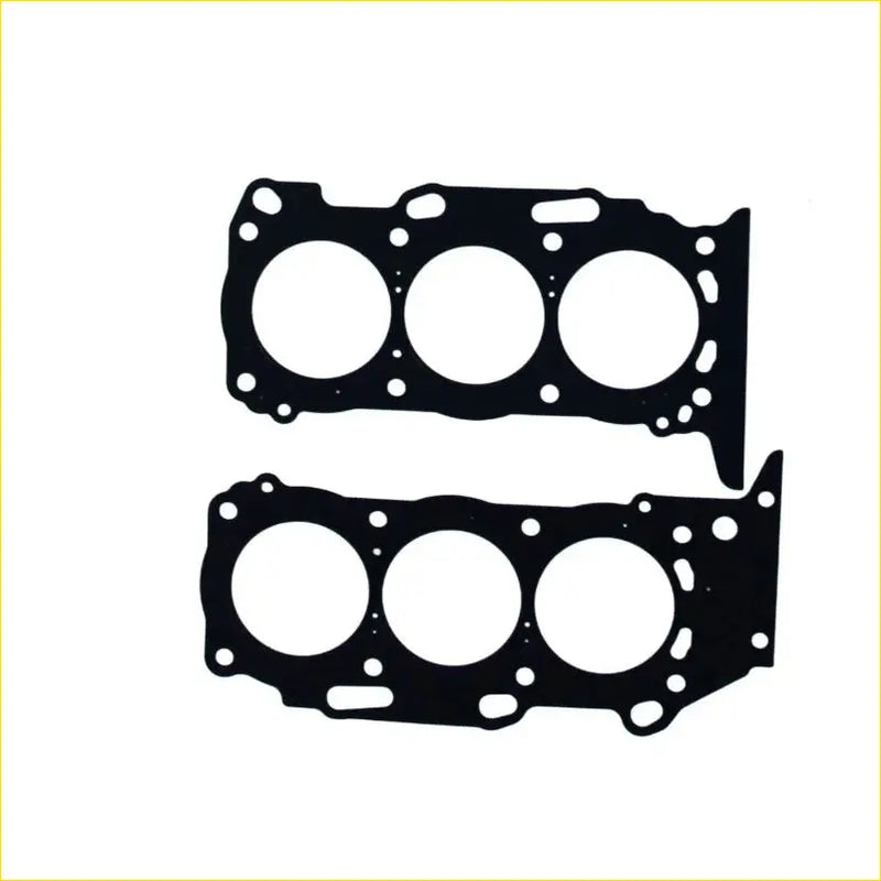 Black engine head gasket with three circular openings and multiple mounting holes for toyota 4 runner 1grfe engine