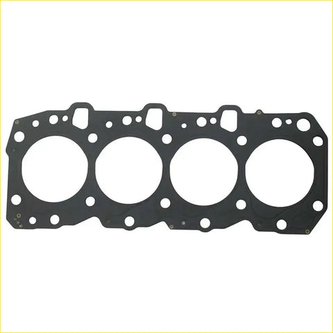 Black rubber head gasket with four circular openings and multiple mounting holes for toyota land cruiser 1kz-te engine