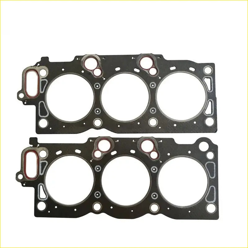 Black 1mz-fe cylinder head gasket set with three circular openings and red sealing rings for toyota camry solara coupe