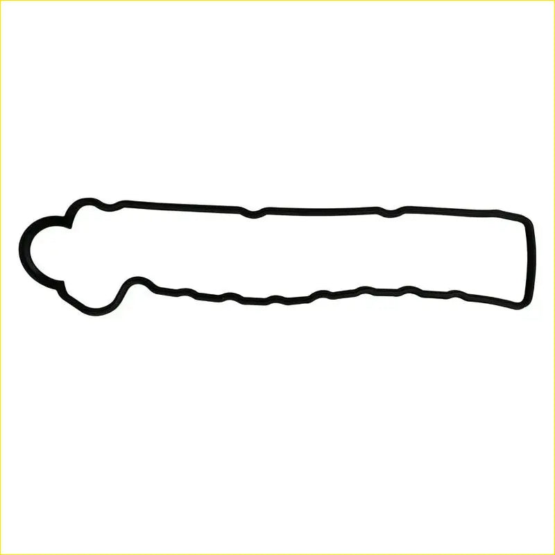 Black outline of a stylized gasket with an ornate rounded end for toyota starlet diesel engine rocker cover