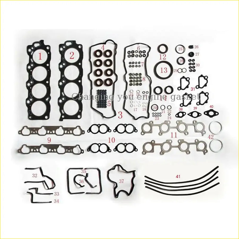Black rubber engine gasket set with various shapes for 1uzfe toyota aristo crown lexus ls automotive repair