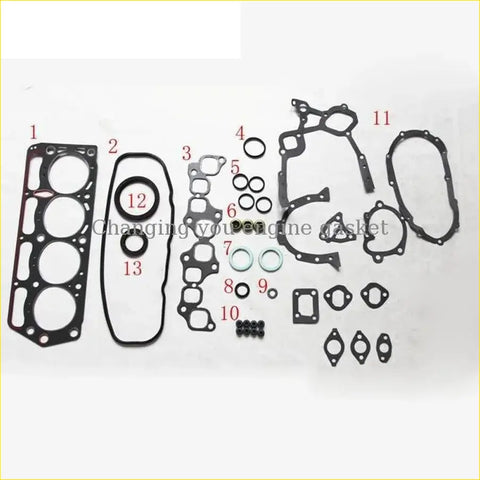 Black rubber engine gasket set with various shapes for daihtasu rocky soft top 2.0 full set by gasket pro