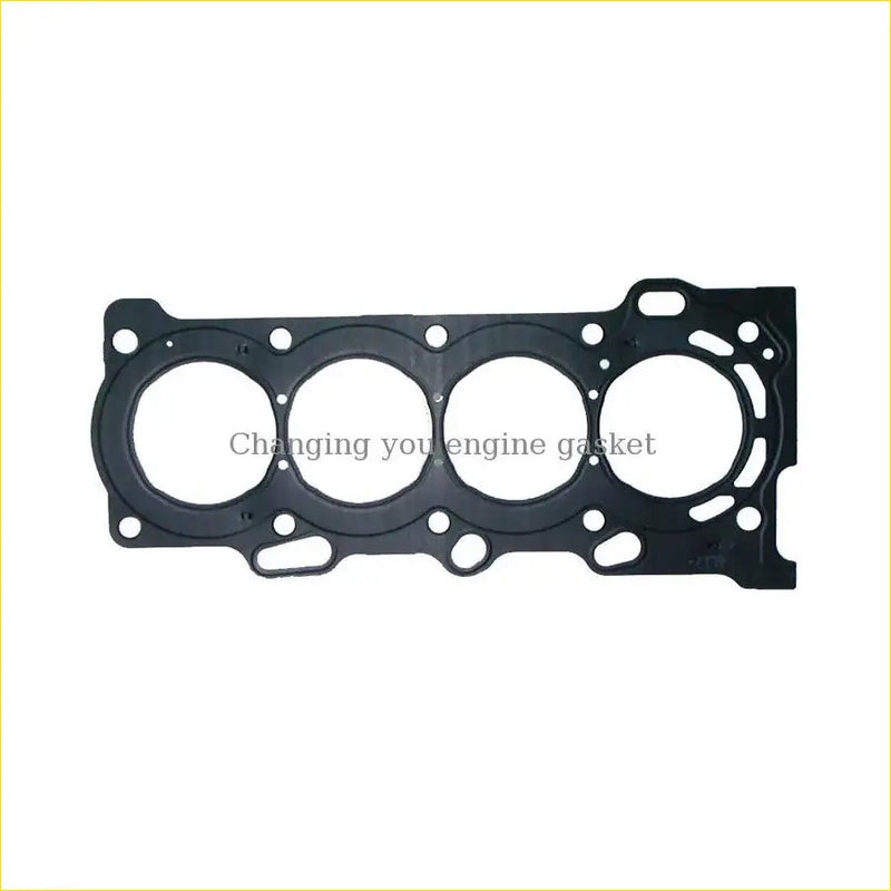 Black rubber engine head gasket with four circular holes and mounting points for toyota rav4 corolla avensis 16v engines