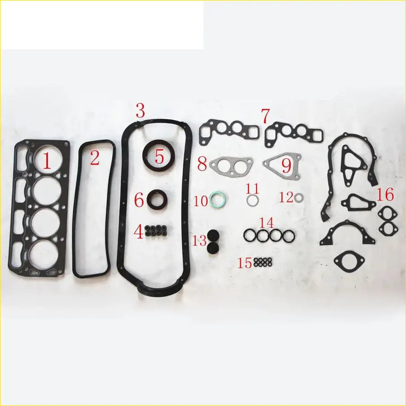 Black rubber gasket set for engine head and block assembly in gasket pro 3k 3kh full set for toyota corolla 1.2l