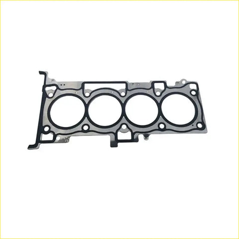 Black rubber gasket with four circular openings and metal tabs for mitsubishi lancer sportback cylinder head use