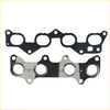 Black rubber gasket set with chrome-plated metal manifold flange for gasket pro 4efe toyota corolla intake exhaust manifold