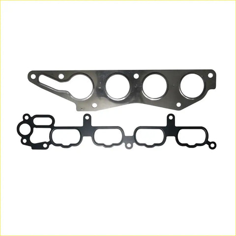 Black rubber gasket set with metallic mounting plate for mitsubishi grandis galant outlander i intake exhaust manifold
