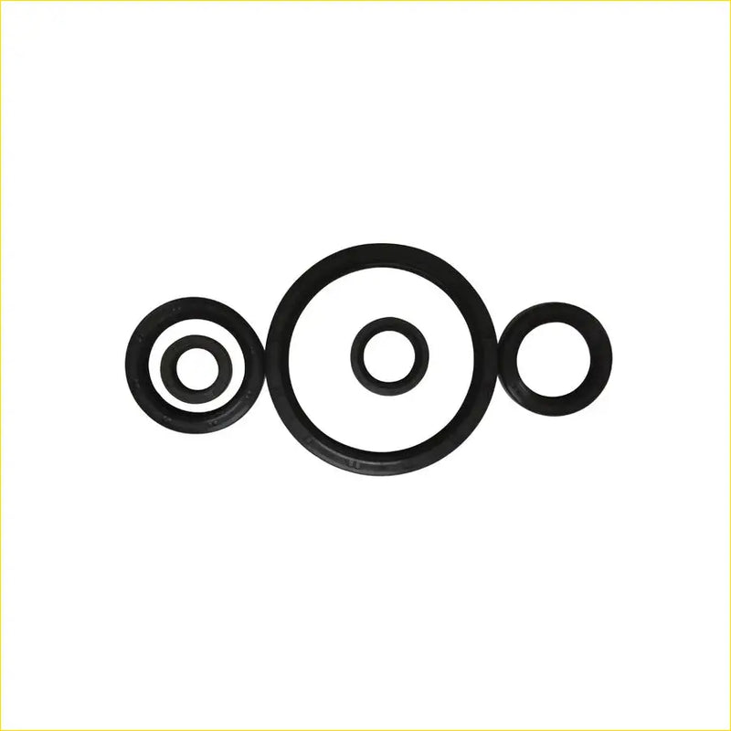 Set of three black rubber o-rings in varying sizes for gasket pro 4g69 crankshaft oil seal on mitsubishi vehicles