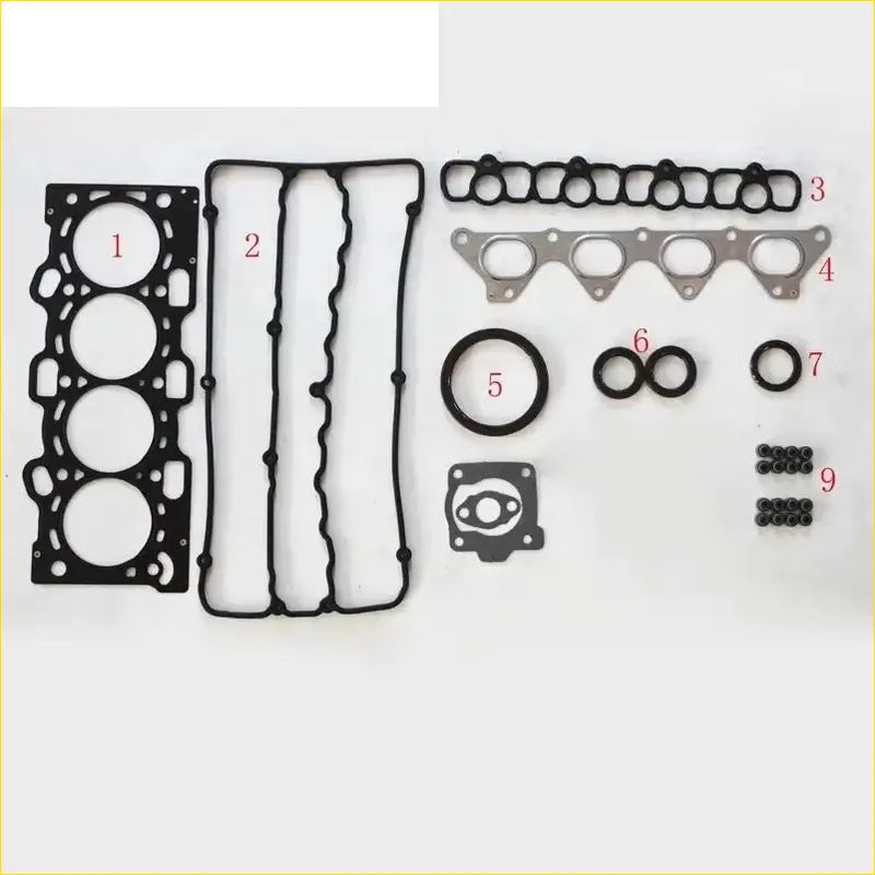 Black rubber gasket set for engine head full set for mitsubishi space star carisma volvo s40 v40 1.8l 16v