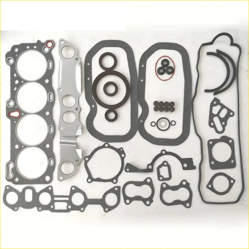 Black rubber gasket set with metallic parts for gasket pro 4ze1 honda passport pickup 8v full set front side