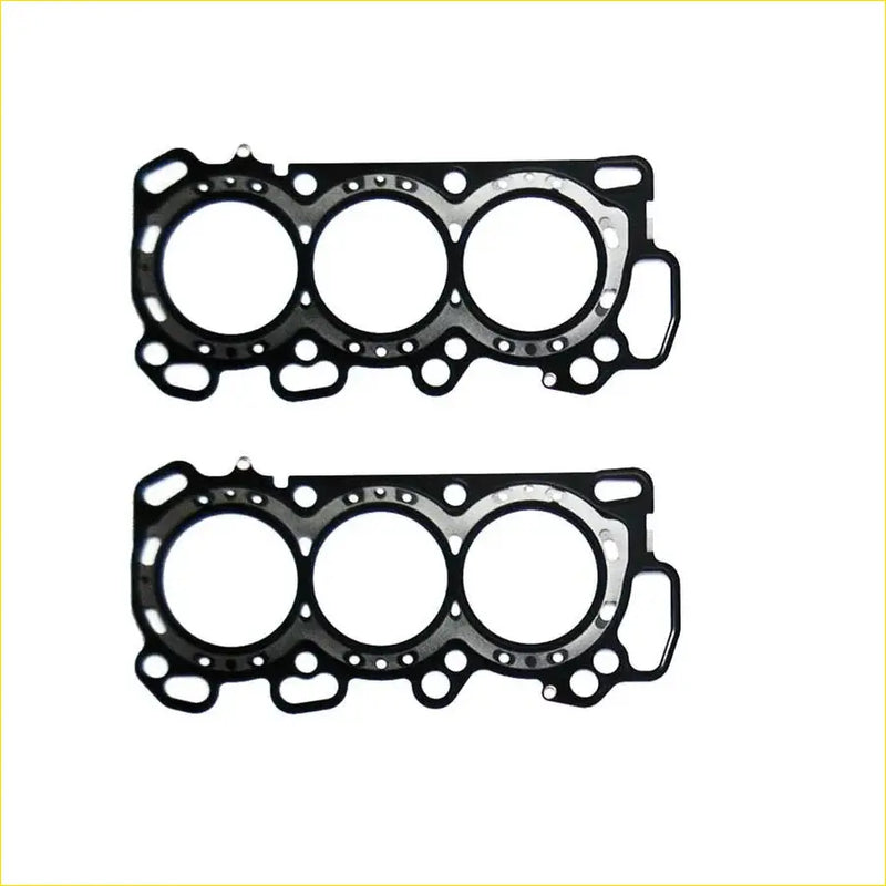 Black engine head gaskets with three circular openings and textured surface for gasket pro accord v6 24 sohc j30a4 complete set