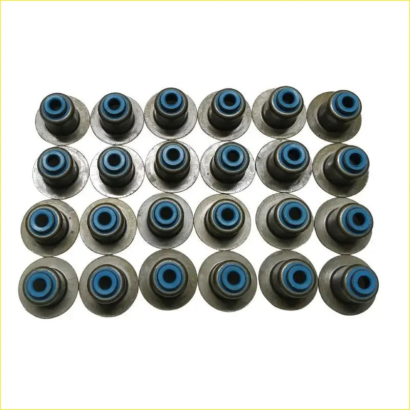Set of 20 metallic valve stem oil seals with blue rubber inserts for mazda mpv ford engine gasket pro part