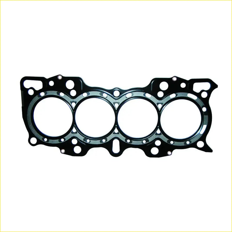 Black engine head gasket with four circular openings and reinforced metal frame for honda crv rd1 gasket pro