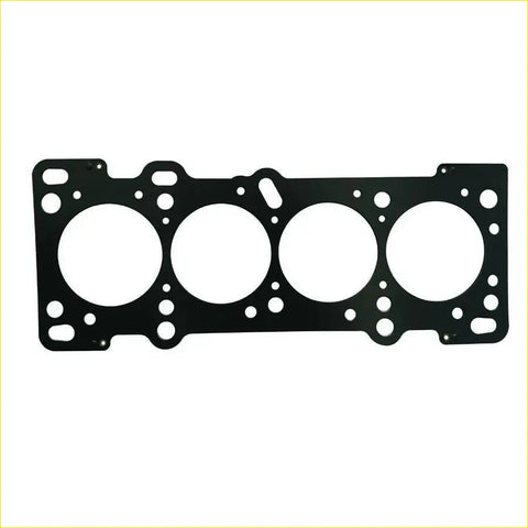Black engine head gasket with four circular openings and bolt holes gasket pro for mazda escort tracer mercury 16v