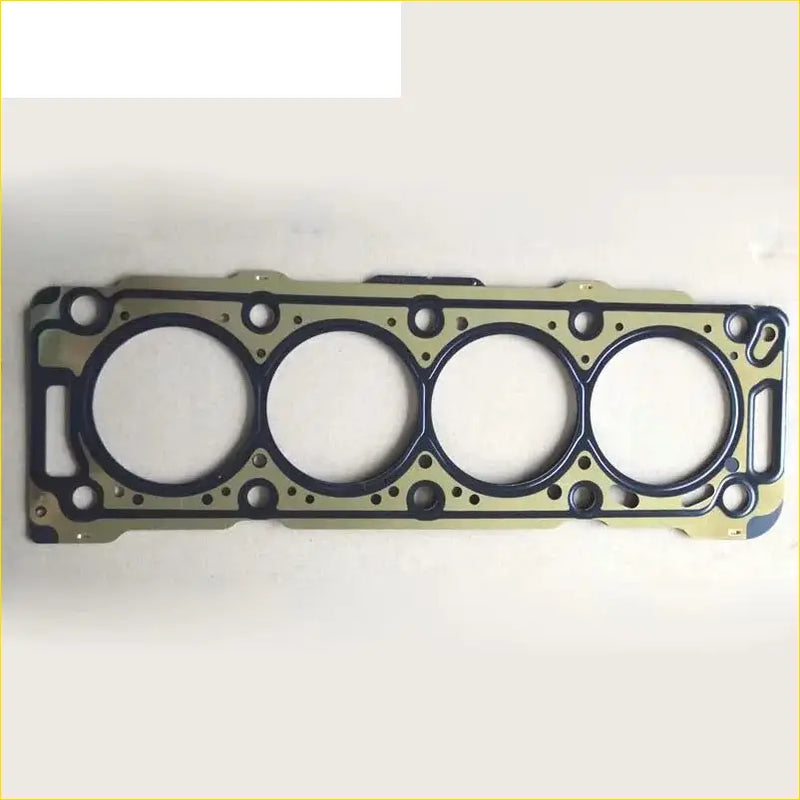 Black rubber gasket with four circular openings and metallic base for citroen evasion jumpy cylinder heads
