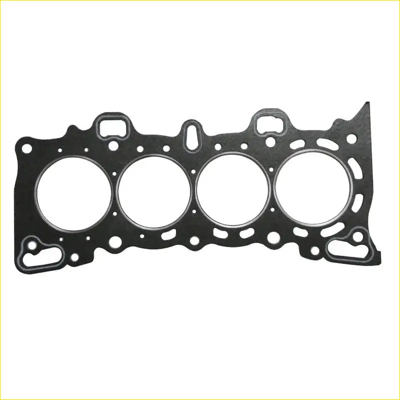 Black engine head gasket with four circular openings and textured surface for honda accord crx civic cylinder head
