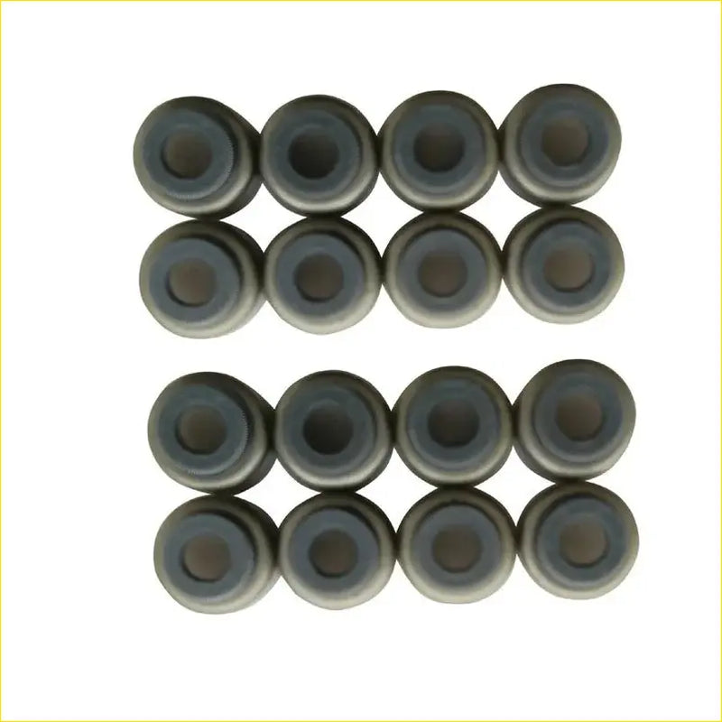 Set of sixteen dark gray metallic valve stem oil seals for gasket pro d15z4 d16y7 valve cover honda civic 16v parts