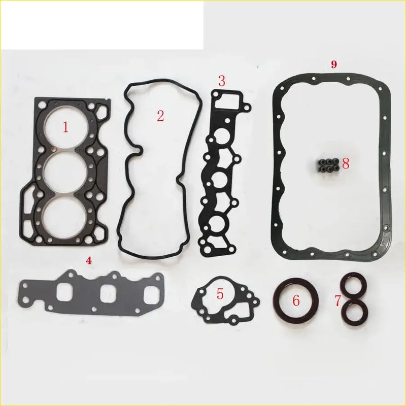 Black rubber gasket set for engine repair in gasket pro for daewoo matiz and chevrolet matiz spark 08 f8cv