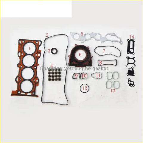 Orange engine head gasket set with black rubber seals and metal parts for ford ecosport or mondeo iii 2.0 cjba
