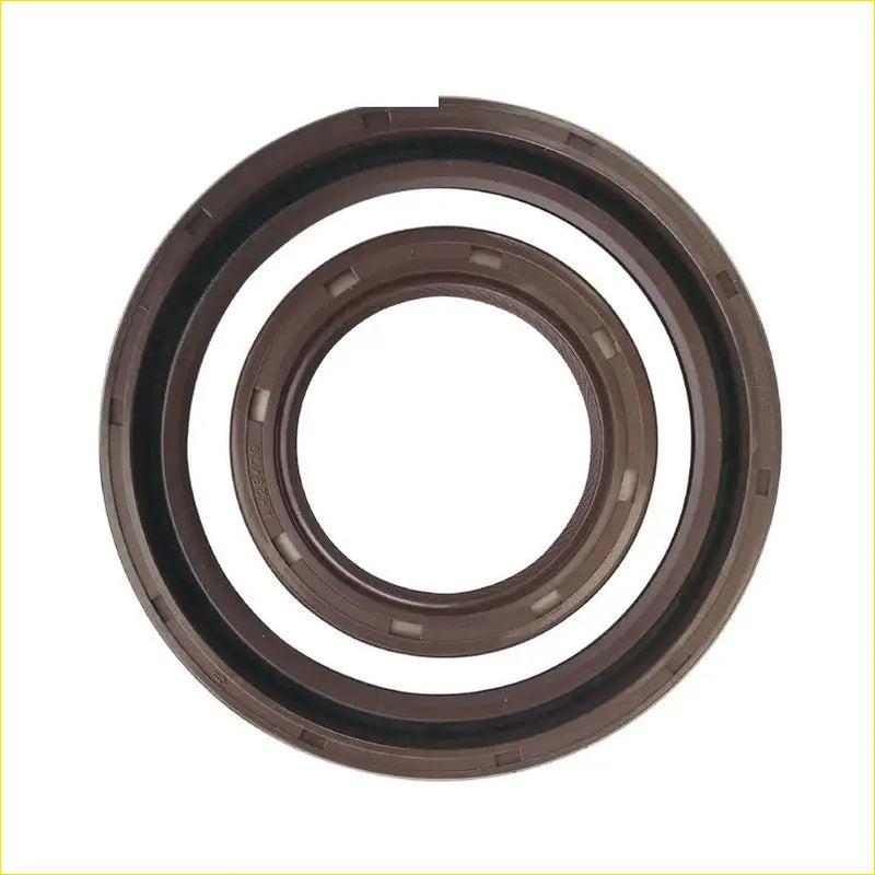 Brown rubber gasket pro seal ring with concentric grooves and notched edges for chevrolet pickup luv crankshaft oil seal