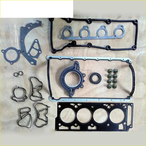 Black and silver metal engine head gasket set with rubber seals for ford street ka 16l zetec-rocam full set