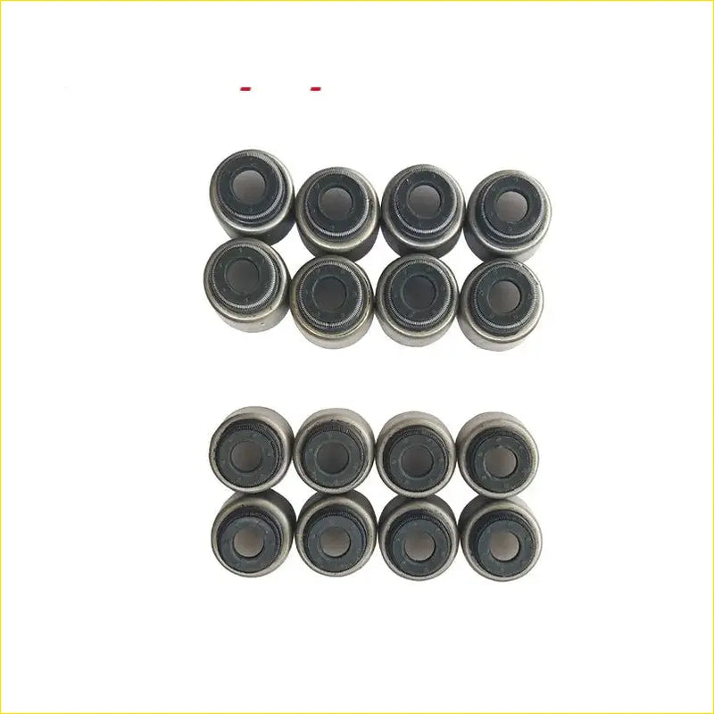 Set of sixteen metallic gasket pro valve stem oil seals with black rubber rings for honda civic eh9 eg8 engines