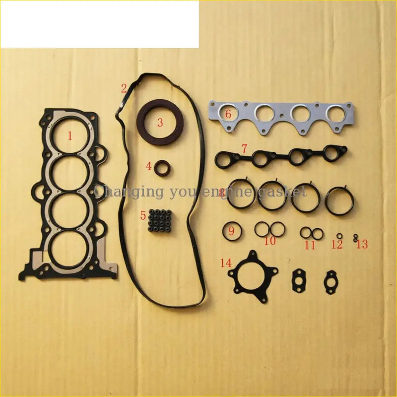 Black rubber gasket set made from durable material for hyundai i20 i30 g4fc g4fa engine cylinder head replacement