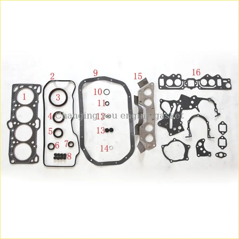 Black rubber engine gaskets and metal parts kit for gasket pro hyundai sonata ii mitsubishi tredia 1.8 engines