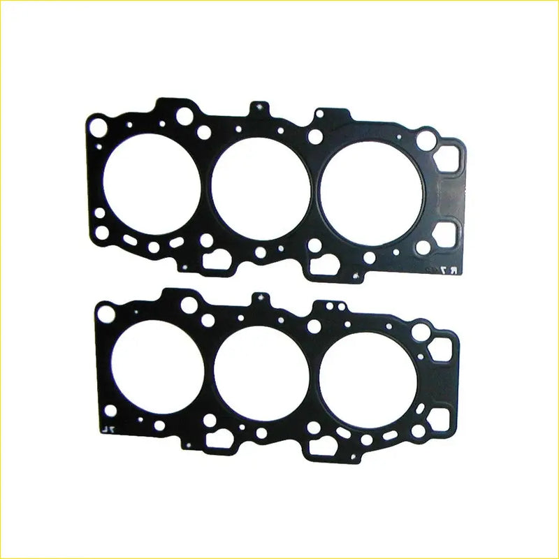 Black engine head gasket with three circular openings and textured surface for hyundai sonata iv ef coupe 2.7 v6 g6ba