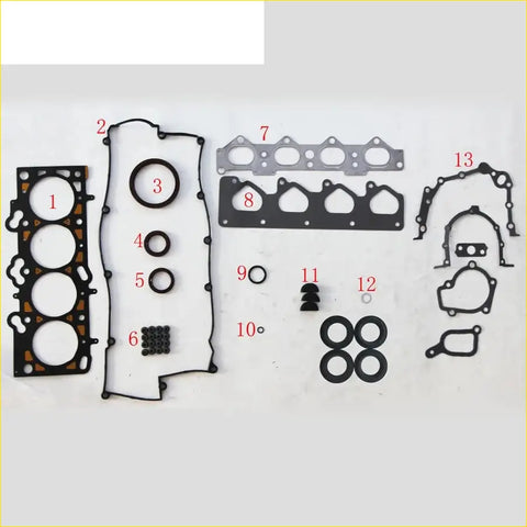 Black rubber gasket set with metal parts for engine head assembly for kia sportage cerato tucson i30 carens g4gc 2.0 16v dohc