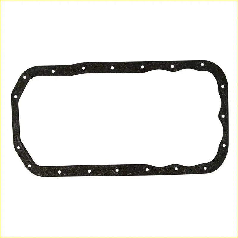 Black rubber rectangular gasket with rounded corners and holes for mazda e2200 bus oil pan F801-10-431