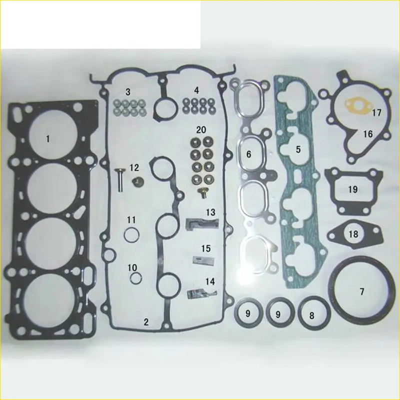 Black rubber gasket set with metallic hardware for mazda premacy cp 19 and 626 iv ge 18 i fp metal