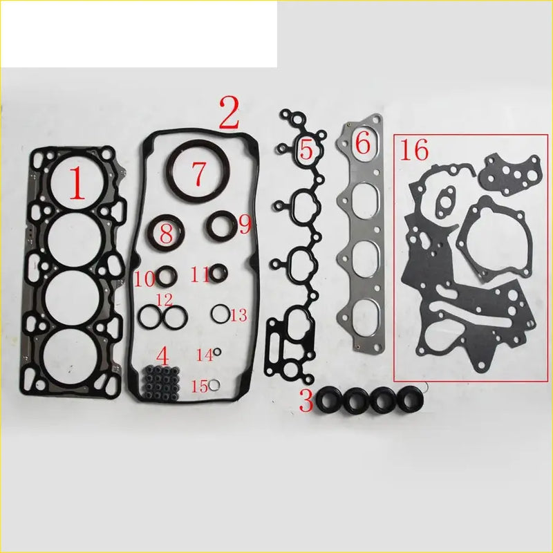 Black rubber gasket set for mitsubishi galant vi space runner 2.0 4g63 engine full metal gasket pro set
