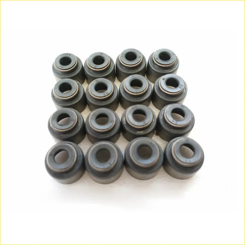 Black rubber valve stem seals with metallic threaded ends for gasket pro mitsubishi l 200 2.5l 4wd 16pcs oil seal kit