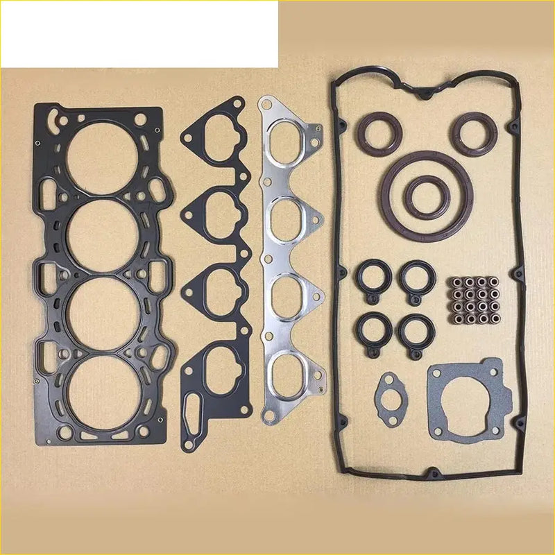 Black and silver metal full gasket set with seals rings and bolts for mitsubishi lancer 4g93 dohc 16v engine