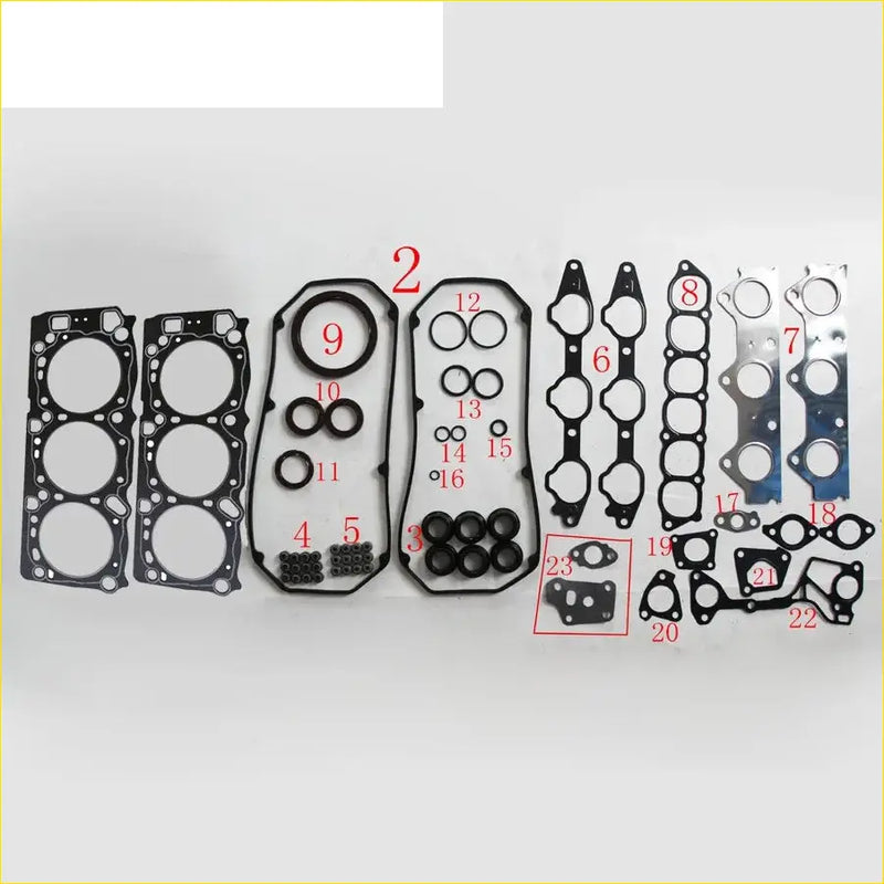 Black rubber gasket set with metallic parts for mitsubishi montero sport pjero nattva 3.5l 6g74 md975370 full set