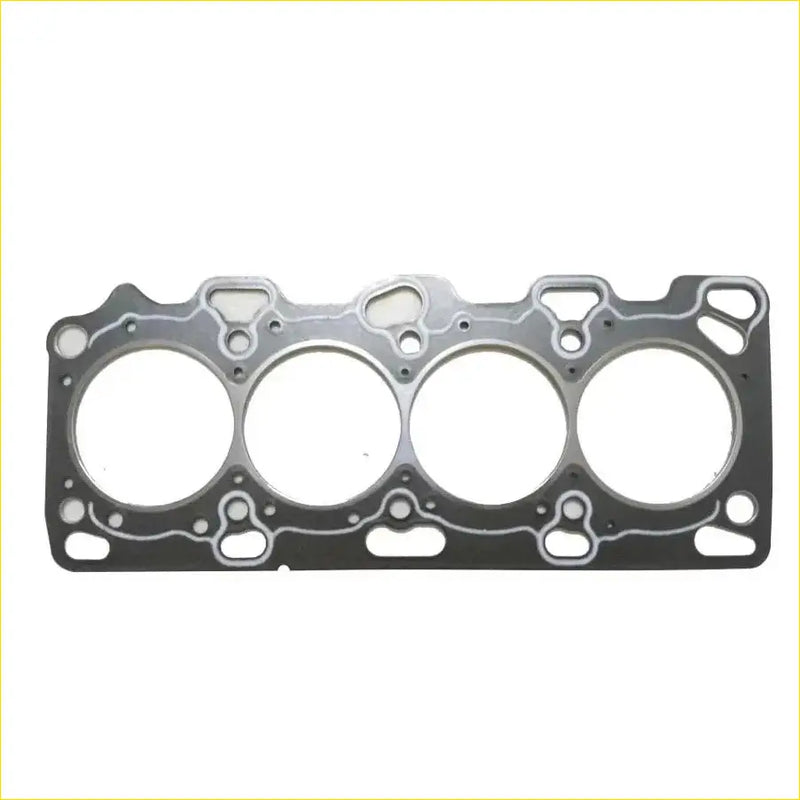 Silver metallic engine head gasket with four circular openings and reinforced design for mitsubishi outlander 4g64 16v