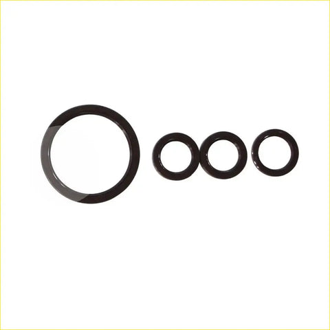 Set of four black rubber o-rings in varying sizes for gasket pro crankshaft oil seal mitsubishi space star models