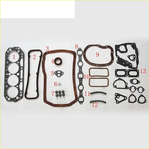 Black and brown rubber gasket set from gasket pro for nissan caravan and pickup cabstar engine repair